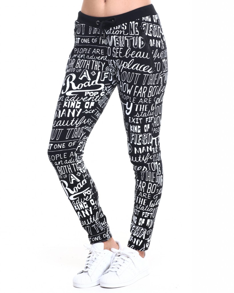 graffiti print joggers